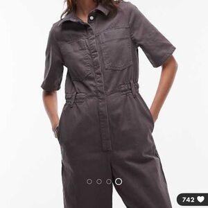 Topshop Charcoal UtilityJumpsuit - size 8 US - RARE